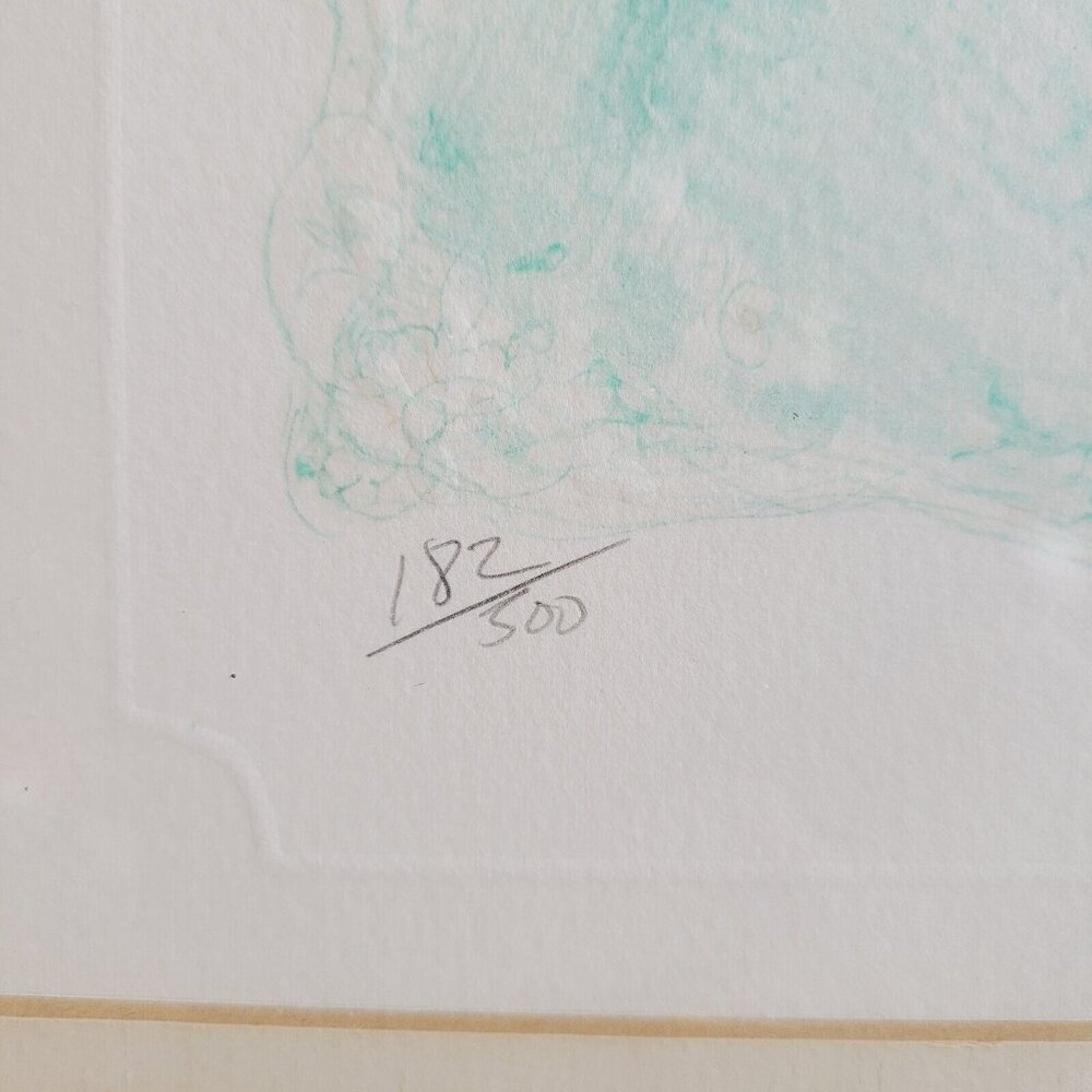 Art By Mary Vickers "New Friends" Lithograph Pencil Signed Glass Framed 182/500 - Picture 5 of 10